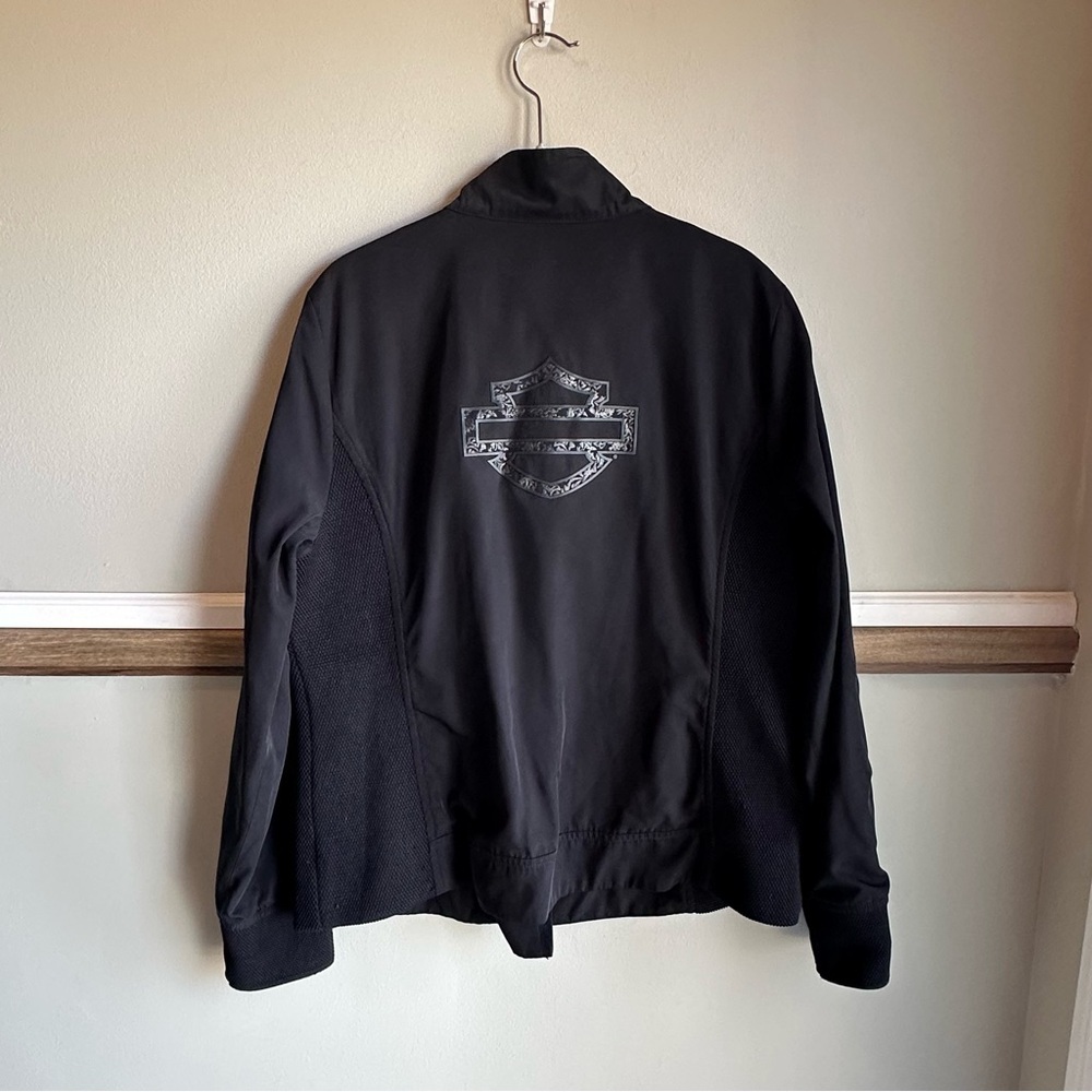 Harley Davidson Black Softshell Moto Biker Jacket​​